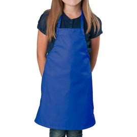 KNG Kids Cooking Apron for Girls and Boys Medium, Royal Blue