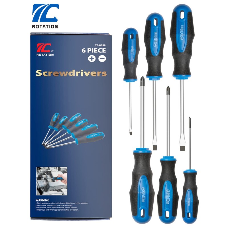 ROTATION Repair Tool Resin Handle Screwdriver Set [Set of 6]