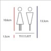 ROOMplus pictoc2 Toilet Sign Stylish Scandinavian Seal Decal [center_bla]