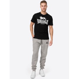 Lonsdale - Jogging Pantalone Lion Two Tones da uomo, Grigio melange, S