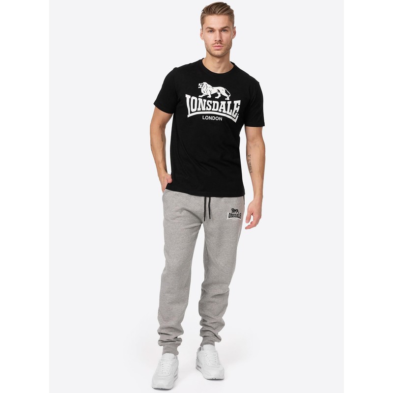 Lonsdale - Jogging Pantalone Lion Two Tones da uomo, Grigio