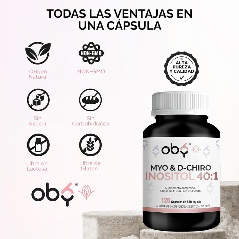 Oby Myo y D-Chiro-inositol Ratio 40:1 con 240 capsulas de