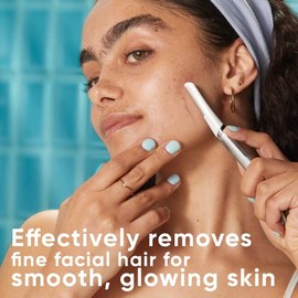 Herramienta de Dermaplaning Gillette Venus, 2 Recambios de Hojas, Maquinillas de Afeitar Faciales Exfoliantes para Mujeres, Afeitadora de Cejas y Derm