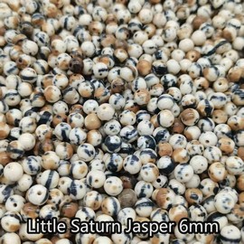 New【6mm Size】Crystal Bead; 1 order = 10 spoons:_Little Saturn Jasper 6mm