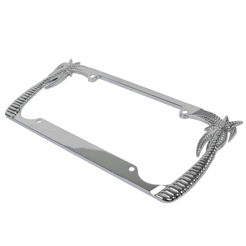 BDK Chrome Plated Rust-Proof Die-Cast Stainless Metal License Plate Frame/Holder