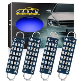 Qasim 44mm(1.73") LED Loop Bulb Bright Blue,No-Polarity 12V 211-2 212-2 561 562 567 564 RL4410 Interior Vanity Visor Light for Map Dome Trunk Courtesy Cargo Light,Pack of 4