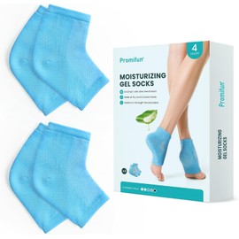 Calcetines hidratantes para el talón para el tratamiento del talón agrietado Promifun 2 pares de calcetines hidratantes Calcetines para el talón para pies secos y agrietados Calcetines para