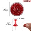 sourcing map 500 Pcs 3/8 Inch Map Push Pins Thumb