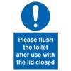 Please rinse the toilet with the lid closed after use.
