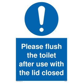 Please rinse the toilet with the lid closed after use.