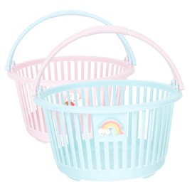 MAGICLULU 2pcs Small Storage Baskets with Handles Compact Shower and Bathroom Bins for Sundries Organizing Toys Stationery and Accessories