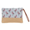 Leisureland Cotton Canvas Two-Tone Cosmetic Bag Make Up Clutch Bag
