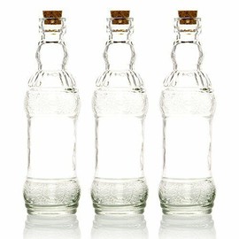 Quasimoon BULK PACK (3) Edna Turquoise Vintage Glass Bottle Wedding Flower Vase