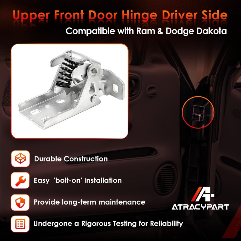 Upper Door Hinge Driver Side Left LH, Compatible with 02-08