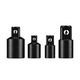 Impact Wrench Socket Adapter and Reducer Set 4 Pcs, 1/2", 3/8", 1/4" Adapter