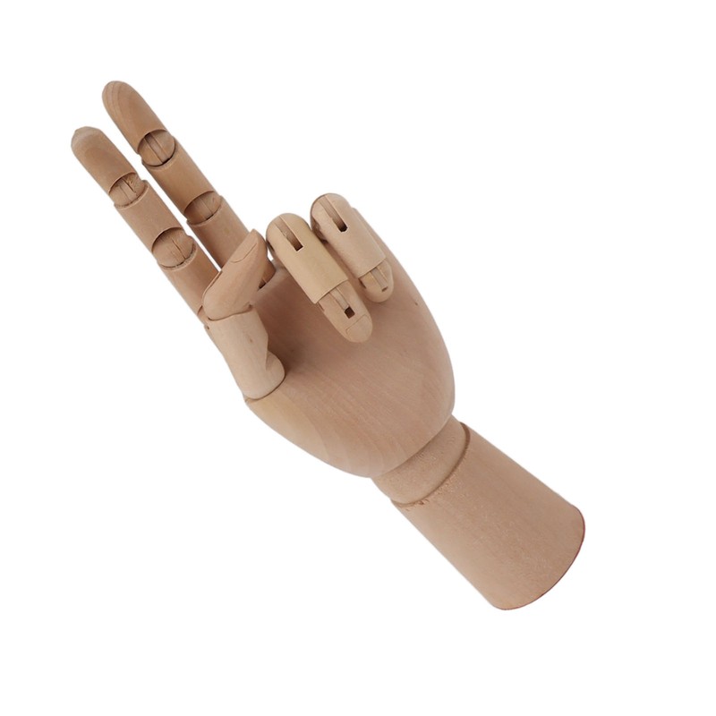 Flexible Wooden Hand Model Moveable Wooden Artists Manikin Hand Figure
