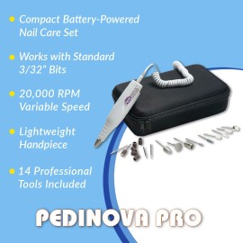 Medicool Pedinova Pro Nail File Machine for Manicure and Pedicure with Travel Ca