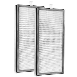 LINNIW 2 Pack H13 True HEPA Replacement Filter ME-40 Compatible with MA-40 Air Purifier, 3-in-1 Filters Contains High-Efficiency Activated Carbon Filter