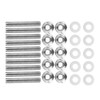 10Pcs Exhaust Manifolds Bolt,Stainless Steel Black Header Exhaust Manifold Head