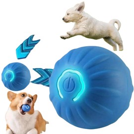 Pet Jumping Ball Dog To/ys,Interactive Dog To/ys,Interactive Pet To/y Automatic Rolling Ball,Automatic Active Rolling Balls,Electric Dog Ball To/y,Durable High Bounce Floating Dog Ball,Puppy To/y#Blue