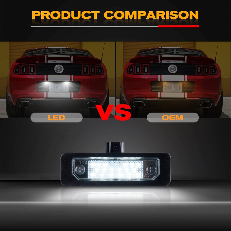 Gempro LED License Plate Lights Rear Tag Lamps for 2010-2014
