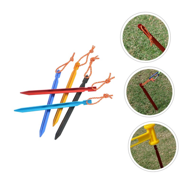 Totority 5pcs Durable Tent Nails Pins Portable Design for Camping