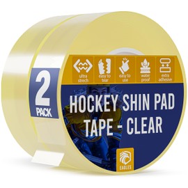 EAGLES Hockey Tape Multipurpose Cloth Tape Roll for Lacrosse Baseball & Softball Bats, Rackets, Pullup Bars, Gardening Tools, Sports Gift Perfect for Wrist, Ankle, Foot, Knee and Hand Taping (Clear)