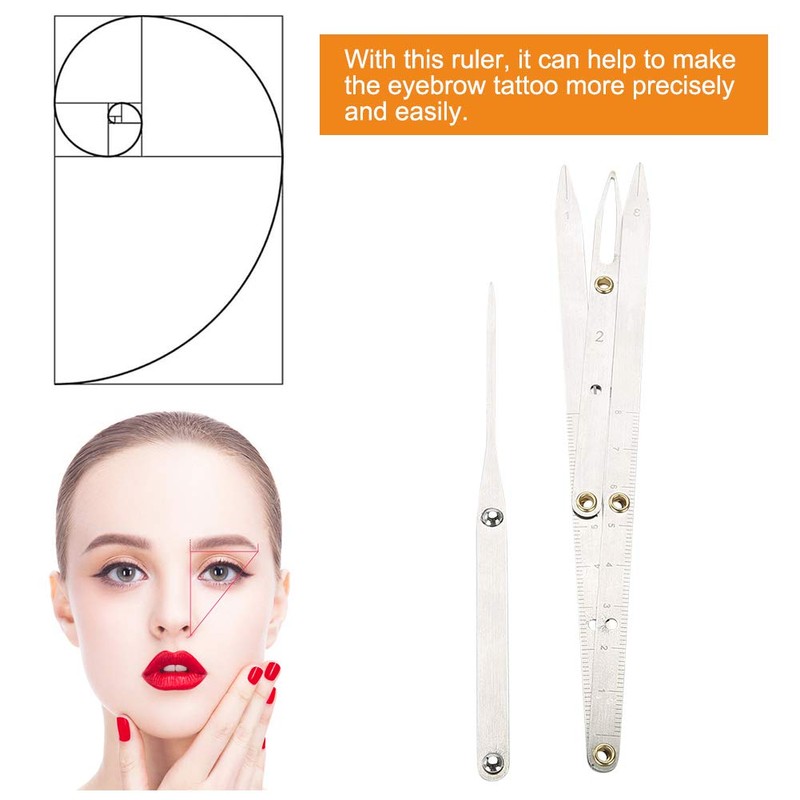 tattoo eyebrow ruler, microblade caliper ratio eyebrow measuring ruler permanent