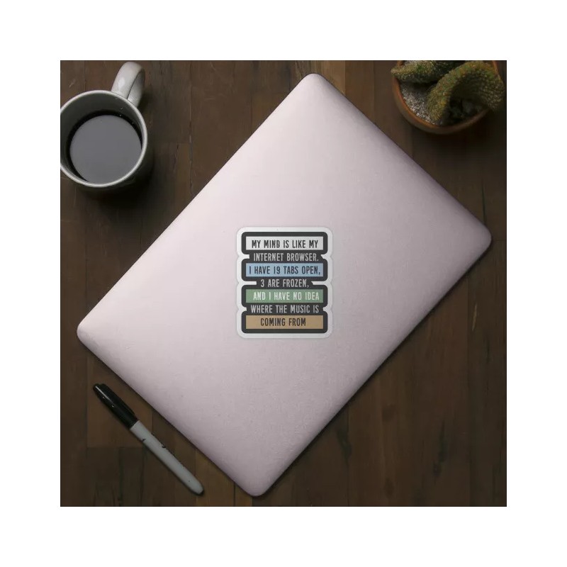 TinyThread My Mind is Internet Browser Vinyl Wall Decal Room