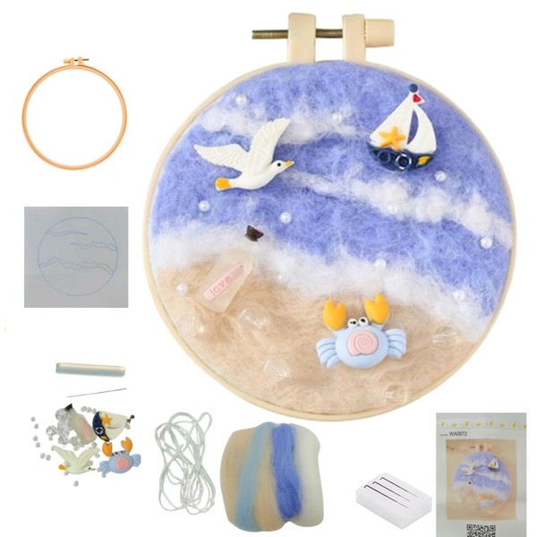 Needle Felt Starter Set,Felting Kits for Beginners Adult Needle Felting