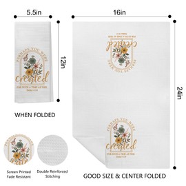 EKGJW Christian Decor Kitchen Towels, Inspirational Gifts for Women,Bible Verse Decor Hand Towels,Religious Gifts Dish Tea Towels,Christian Home Decor, 16x24 Inches
