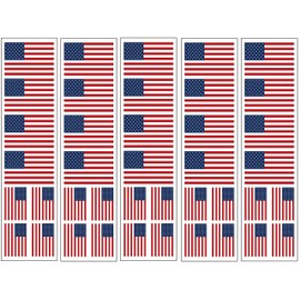 40 Removable Stickers: United States Of America Flag, American Patriotic Party Favors, Decals