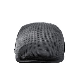 YAMEE Beret Hat Men's Mesh Breathable Flat Cap Men's Summer Casual Sun Protection Flat Cap for Men Lightweight Soft Newsboy Cap Vintage Classic Flat Cap Men's Adjustable Outdoor, darkgray, Unit size