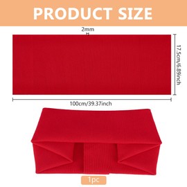 BENECREAT 100x17.5cm Knitted Rib Fabric, Dark Red Rib Cuff Fabric, Polyester Ribbing Fabric for Waistband Neckband Cuffs Jacket Extension, Clothing Accessories