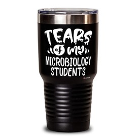 ODTGifts Funny Microbiology Professor Teacher Tumbler Tears Of My Microbiology Students 30oz Stainless Steel Black