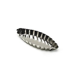 Gobel Fluted Barquette Heavy Tinned Steel 1/2" High - 4-3/4" x 1-7/8"