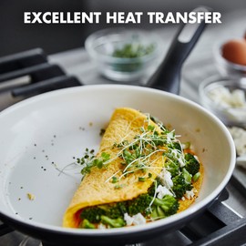 GreenPan Rio Hard Anodized Healthy Ceramic Nonstick, 7" 9.5" and 11" 3 Piece Frying Pan Skillet Set, Soft Grip Handle, PFAS-Free, Dishwasher Safe, Oven Safe, Black