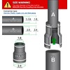 Supply Giant 6I52 Flexible PVC Reducing Coupling with Stainless Steel