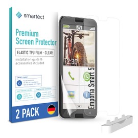 smartect TPU Screen Protector [Pack of 2, Clear] Compatible with Emporia Smart 5, Covers the Whole Display, Screen Protector, Bubble-Free, Screen Protector Anti Fingerprint