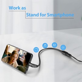 URWOOW Quick Charge USB Type C Up or Down Angle 90 Degree Male to USB Type C Female 3 AMP Sync and Charging Cable Cord Wire Adapter Convertor Extension Cable 1FT (Right Angle M to F)