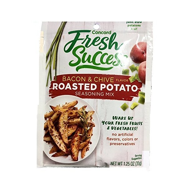 Concord Farms Roasted Potato Bacon & Chive Seasoning Mix 1.25oz Package (VALUE Case of 18 Packages)