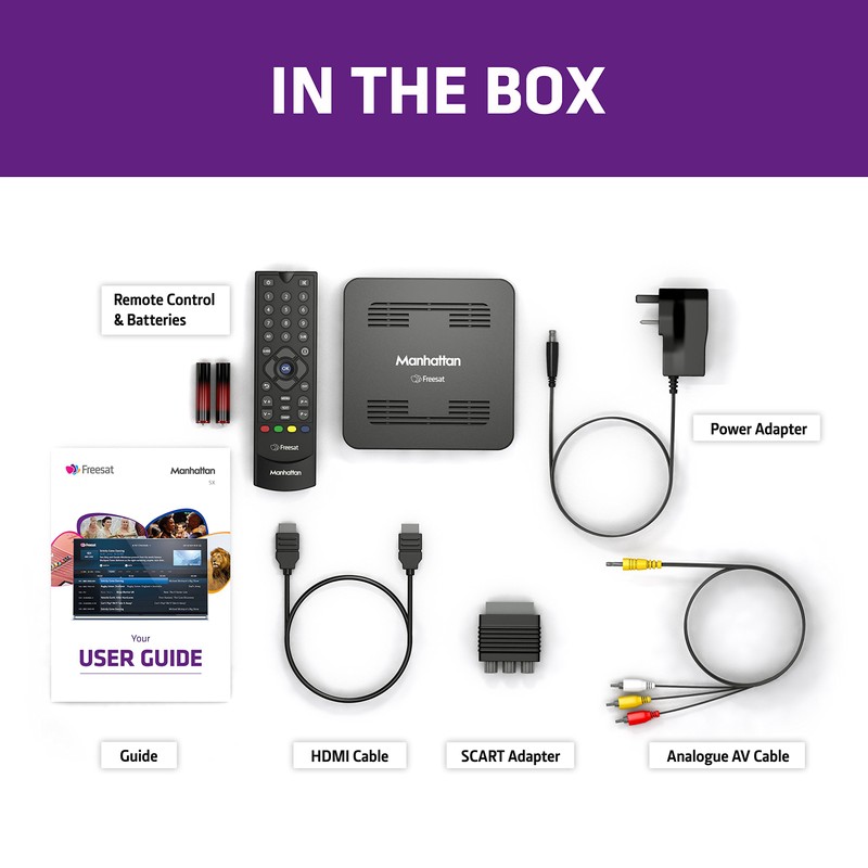 Manhattan SX Freesat HD Box, Black