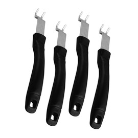 Gatuida 4pcs Stainless Steel BBQ Grate Lifter Tool Grilling Accessory for Outdoor Cooking Comfortable Grip Prevents Food from Falling for Barbecues and Picnics