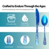 Blue Wave Cutlery Set 20 Pieces Stainless Steel Flatware Set