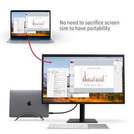 Twelve South BookArc for MacBook | Space Saving Vertical Stand for Apple Notebook, Silver