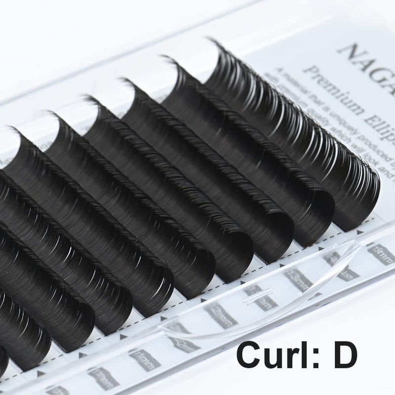 NAGARAKU Flat Lash Eyelash Extensions with 2 Bristles for Eye