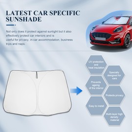 BIBIBO Ford Puma Frontscheibenabdeckung, Auto Abdeckung kompatibel mit Toyota CHR 2016-2024 / Ford Puma ST Line 2020-2025, Auto Sonnenschutz für Frontscheibe Faltbar, Sonnenblende gegen UV-Strahlen