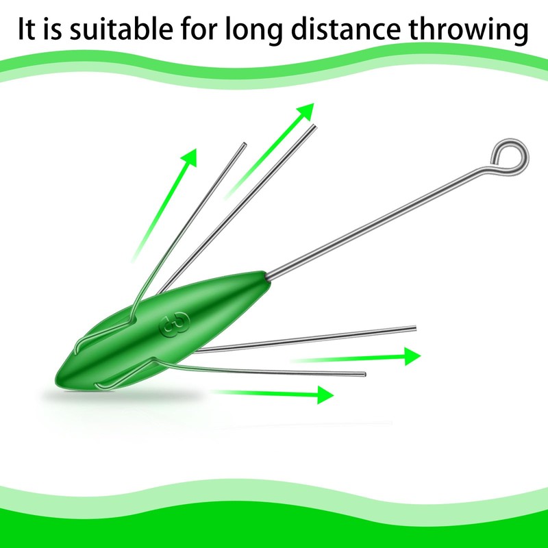 Libima 5 Pcs Sputnik Sinker Surf Weight Long Tail Fishing