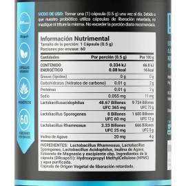 80 Billones De Probiótics platinum 60 Cápsulas Con 11 Cepas B Life