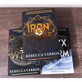 Onyx Storm + Iron Flame + Fourth wing by Rebecca Yarros Paperback USA STOCK
